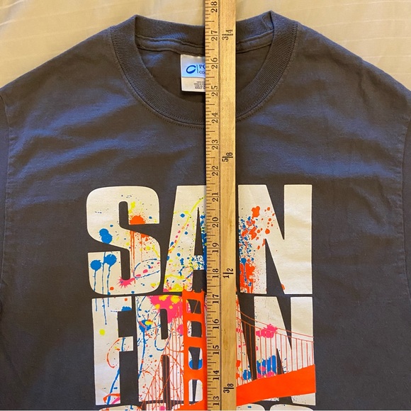 San Francisco Golden Gate Bridge spray paint splatter art shirt 🌉🌁🎨 size S - Picture 8 of 9